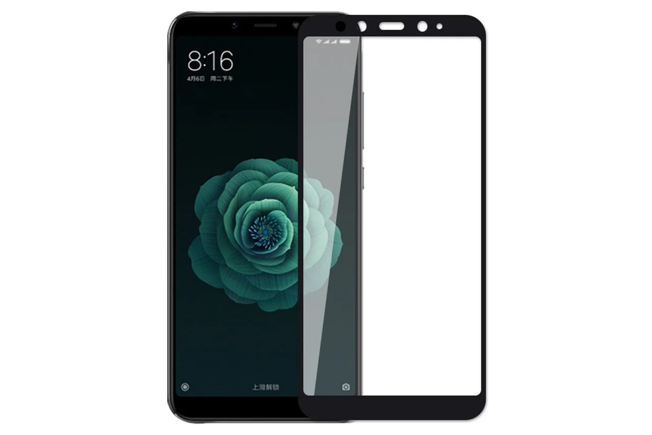 Защитное стекло для Xiaomi Mi 6X с полной проклейкой (Full Screen), черное