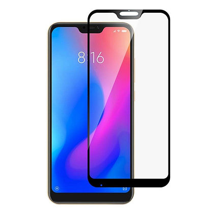 Защитное стекло для Xiaomi Mi 8 Lite с полной проклейкой (Full Screen), черное, фото 2