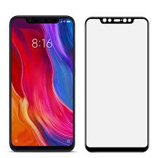 Защитное стекло для Xiaomi Mi 8 с полной проклейкой (Full Screen), черное - фото 1 - id-p121194085