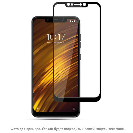 Защитное стекло для Xiaomi Pocophone F1 с полной проклейкой (Full Screen), черное, фото 2