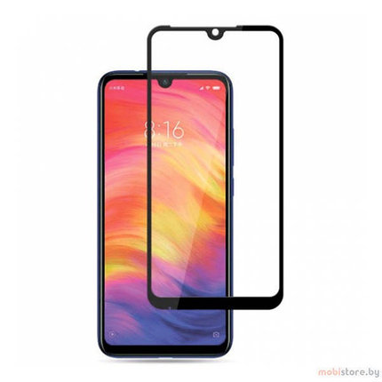 Защитное стекло для Xiaomi Redmi 7 с полной проклейкой (Full Screen), черное, фото 2