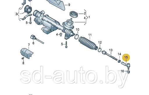 Наконечник рулевой тяги RTS, VW PASSAT B6