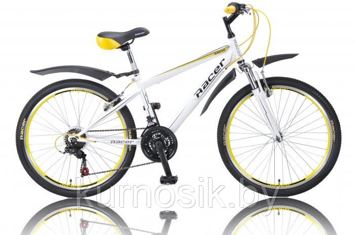 Велосипед подростковый Racer DAKAR 24" бело-желтый - фото 1 - id-p121196620