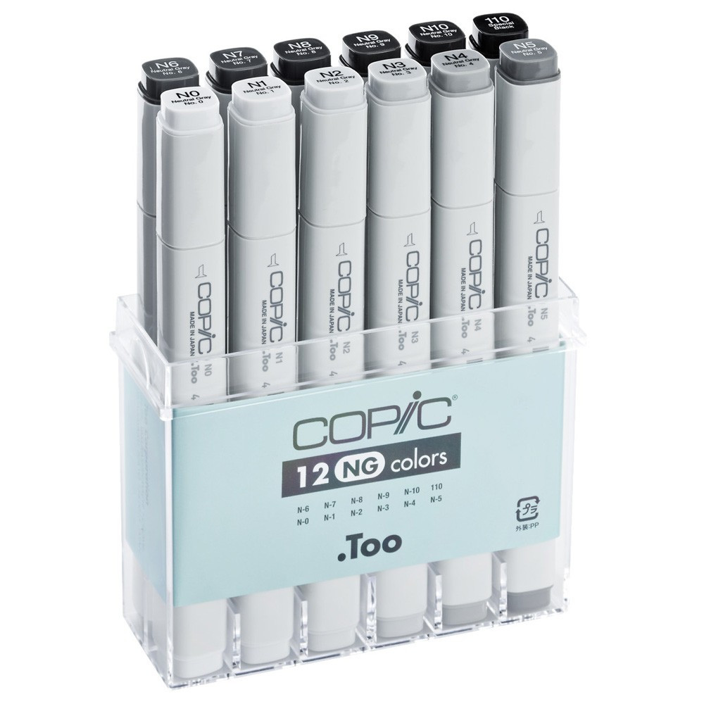 Набор маркеров Copic Neutral Gray Set, 12цв.