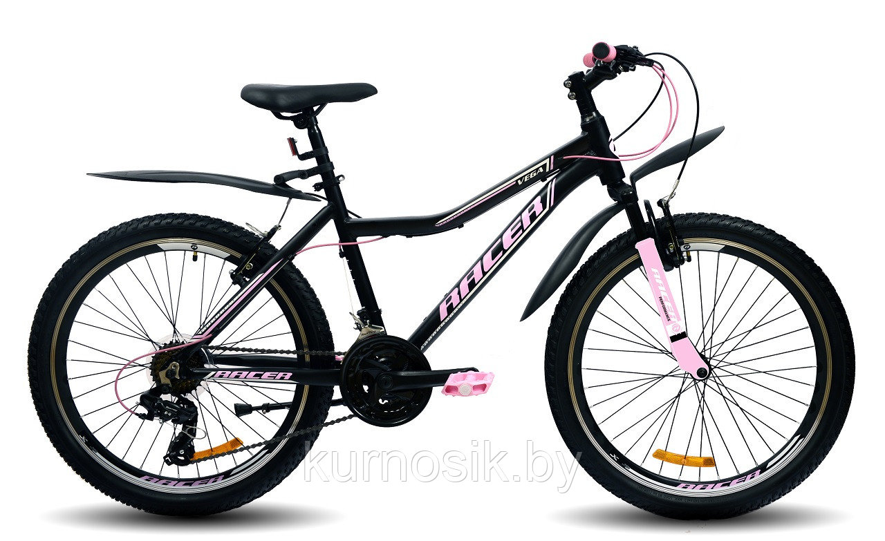 Велосипед подростковый Racer VEGA 24" розово-черный - фото 1 - id-p121196994