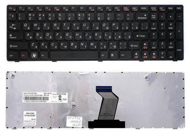 Клавиатура для ноутбука серий Lenovo B590, черная - фото 3 - id-p121203470