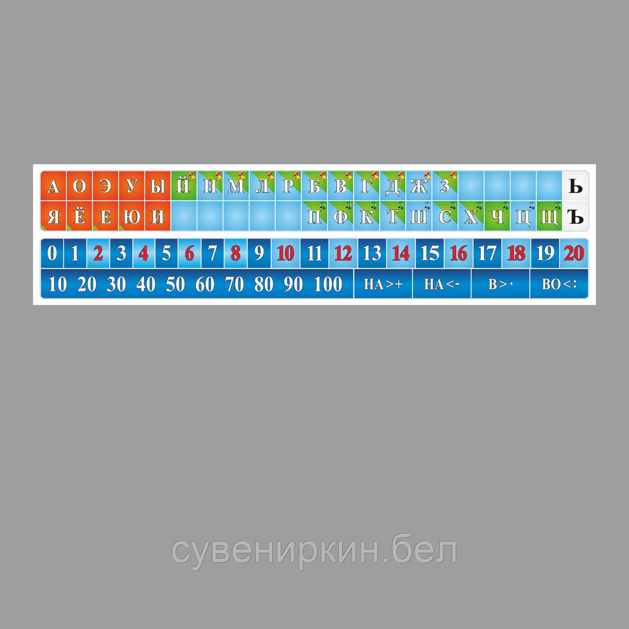 Купить ленту букв и звуков