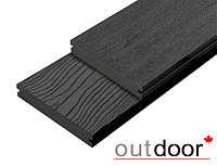 Террасная доска ДПК Outdoor 3D 140*25*3000 мм. полнотелая STORM/OCEAN BLACK черная