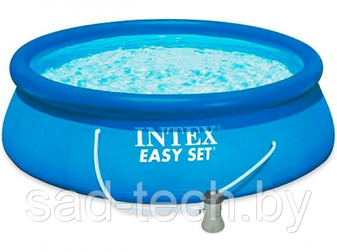 Надувной бассейн Easy Set, 396х84 см + фильтр-насос 220 В, INTEX (от 6 лет)