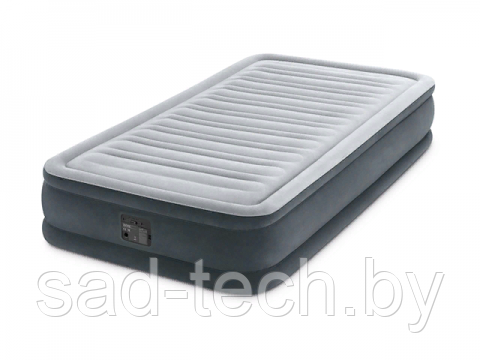 Надувная кровать Twin Comfort-Plush, 99х191х33 см, встр. электрич. насос, INTEX, фото 2