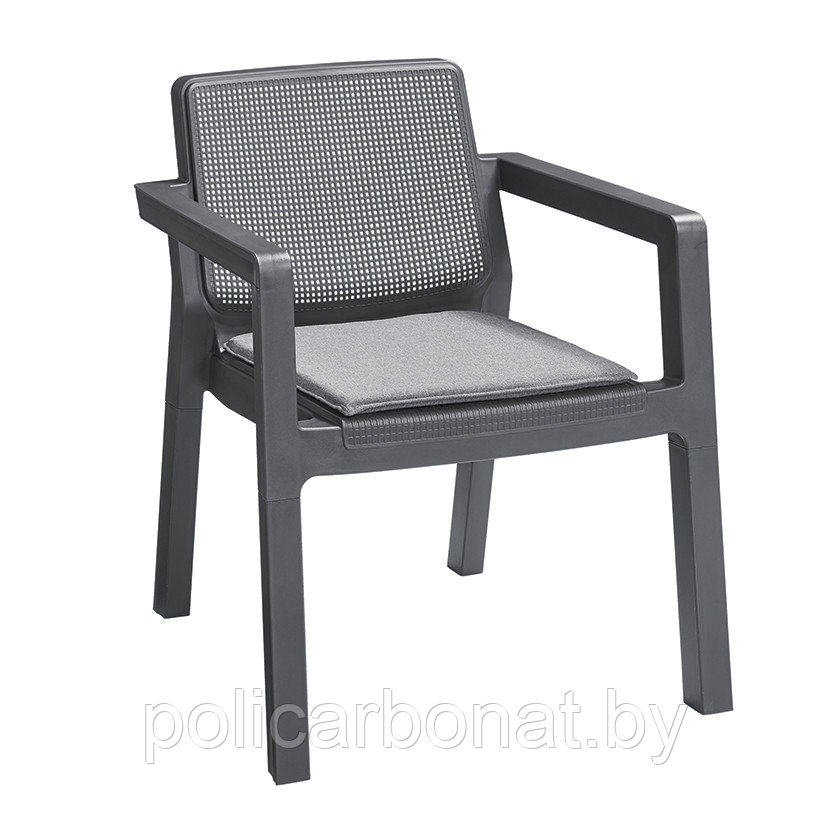 Комплект мебели "Emily 2 seater" (двухместный диван, 2 кресла, столик), графит - фото 3 - id-p120885564