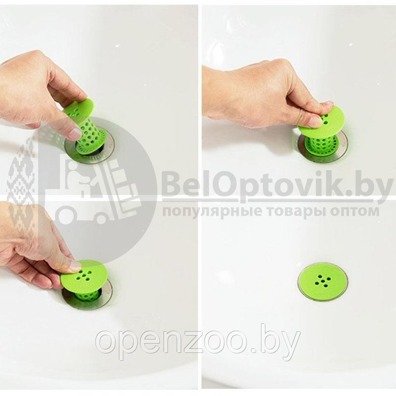Сливная пробка для ванной комнаты TubShroom Зеленая - фото 5 - id-p121218386