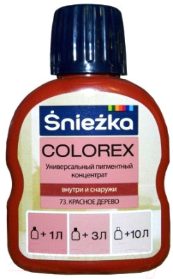 Краситель Sniezka Colorex №73 красное дерево 0.10 л (Польша)