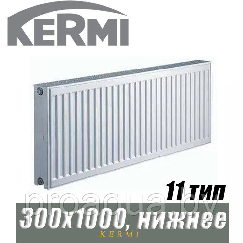 Стальной радиатор Kermi x2 Profil-Ventil FKV тип 11 300x1000 мм - фото 1 - id-p121238491