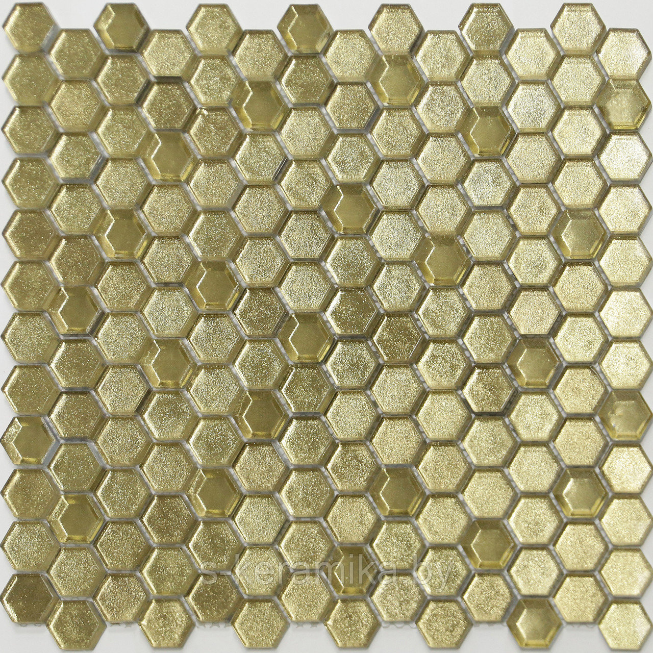 Стеклянная Мозаика Alchimia Aureo grani hexagon 30*30 см - фото 2 - id-p94508373