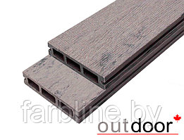 Террасная доска ДПК Outdoor 3D 120*25*4000 мм. STORM GREY серая