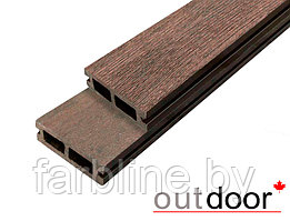 Террасная доска ДПК Outdoor 3D 90*25*4000 мм. STORM BROWN коричневая