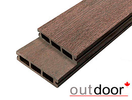 Террасная доска ДПК Outdoor 3D 120*25*4000 мм. STORM BROWN коричневая