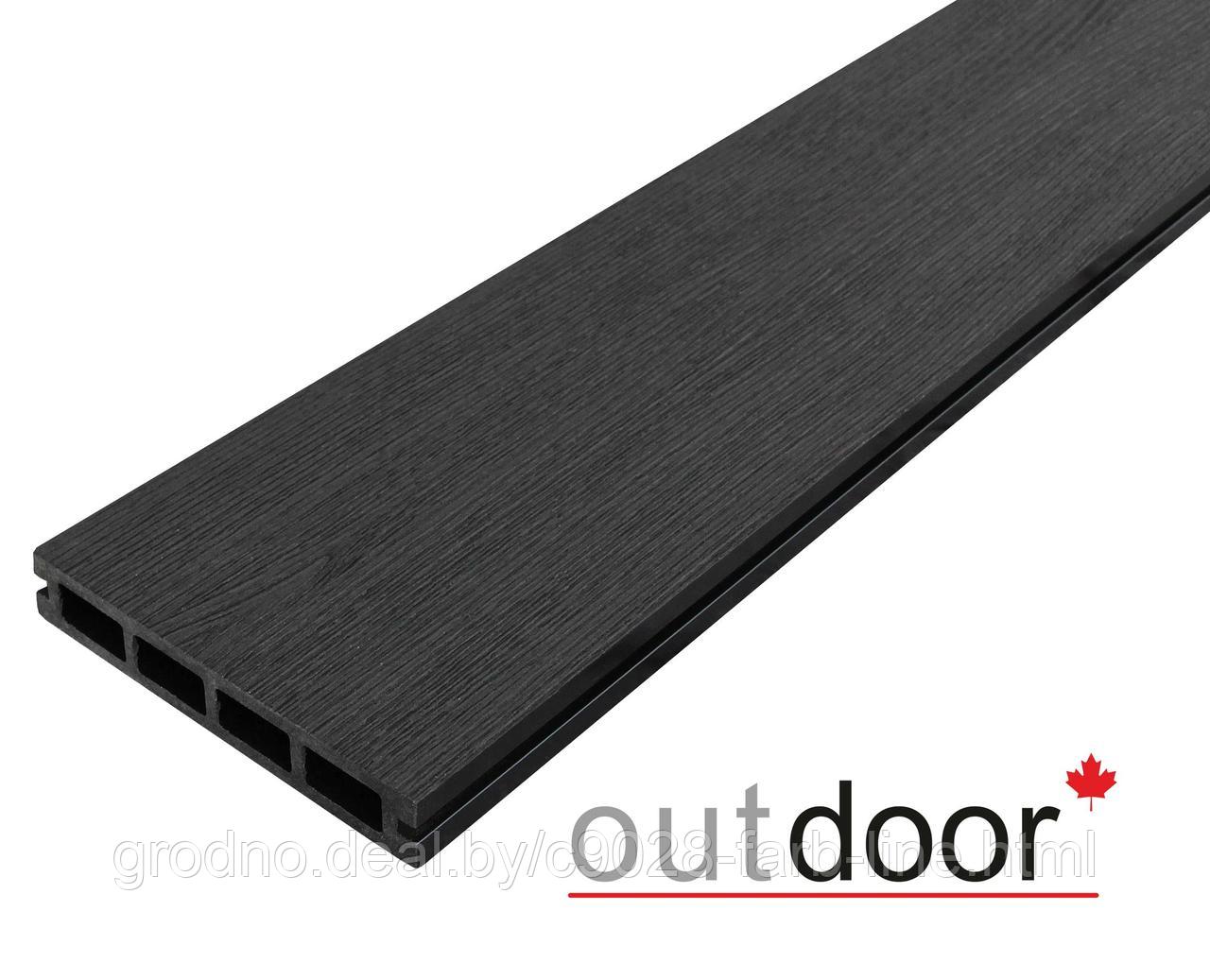 Террасная доска ДПК Outdoor 3D 150*25*4000 мм. STORM BLACK черная - фото 2 - id-p121263010