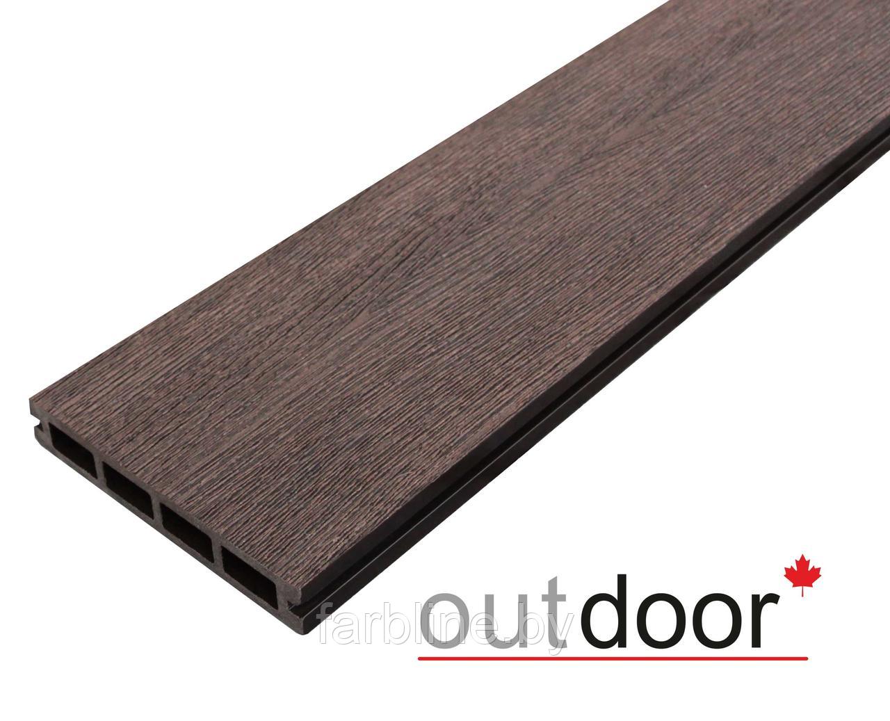 Террасная доска ДПК Outdoor 3D 150*25*4000 мм. STORM BROWN коричневая - фото 2 - id-p121263094