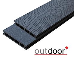 Террасная доска ДПК Outdoor 3D 150*25*4000 мм. OCEAN BLACK черная