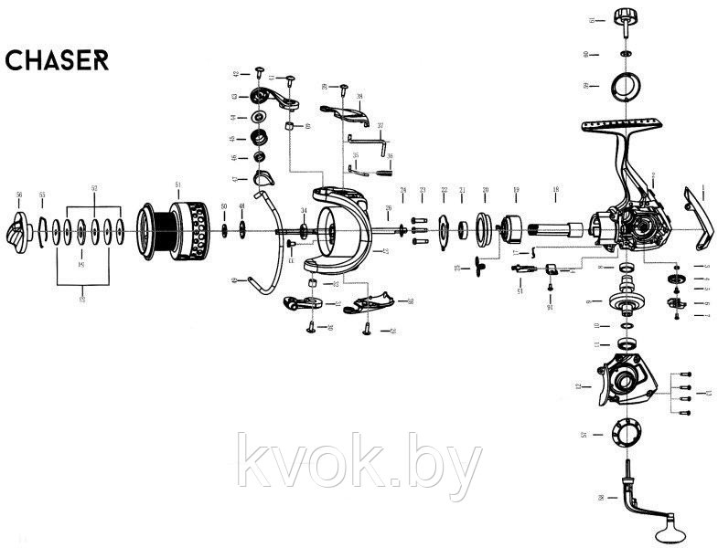 Катушка безынерционная Namazu Chaser NEW CH2000 (5+1 подш.; 5,2:1) - фото 6 - id-p121263175