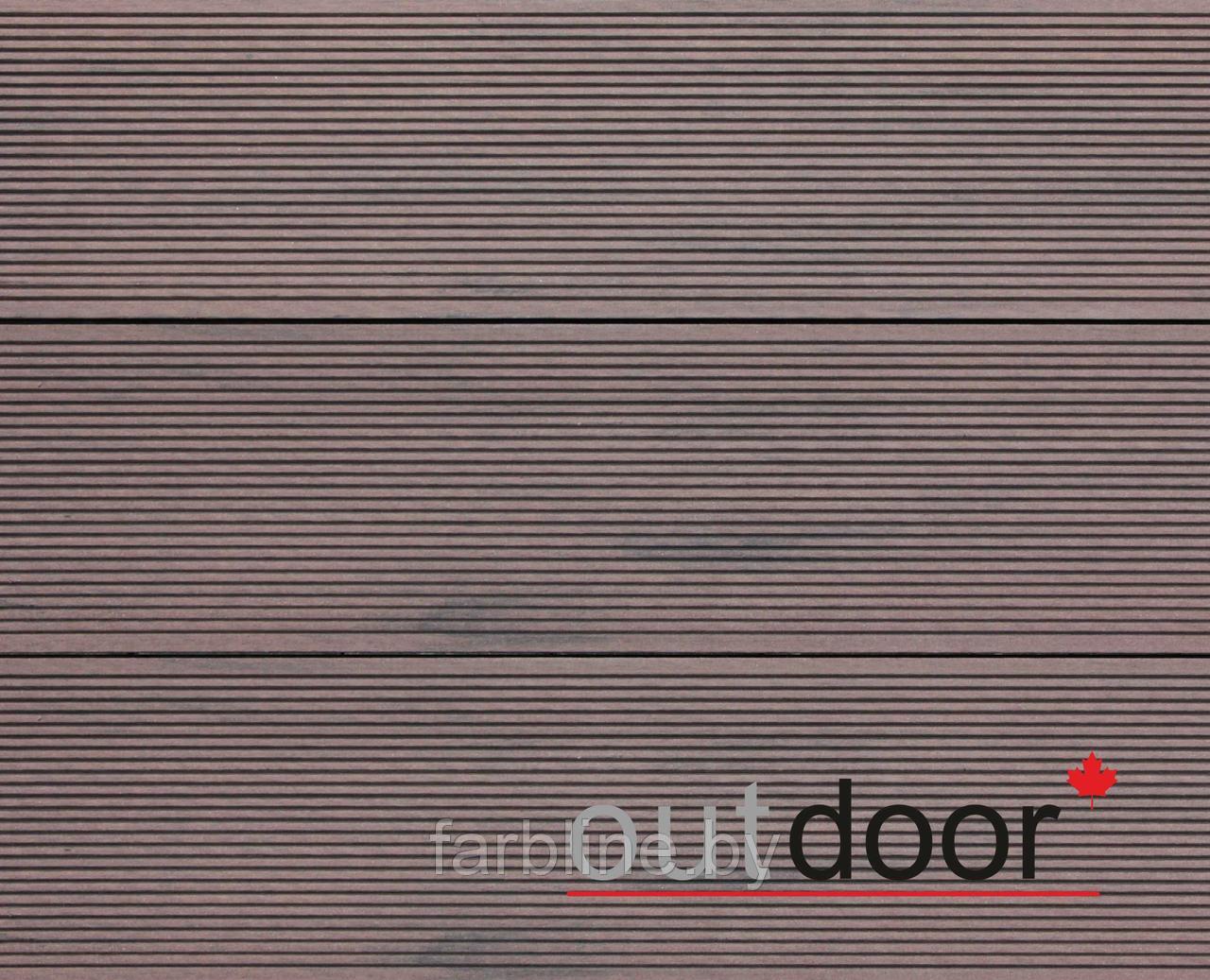 Террасная доска ДПК Outdoor 150*25*3000 мм. вельвет/шлифованная коричневая микс - фото 4 - id-p121273567