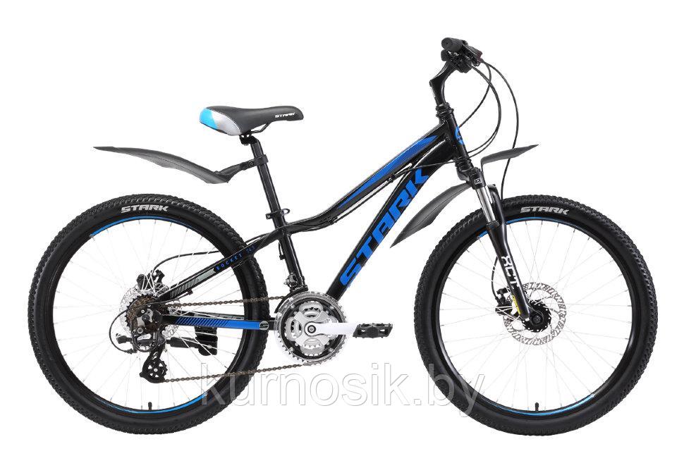 Велосипед подростковый Stark Rocket 24.3 HD черный-голубой-серый - фото 1 - id-p121279844