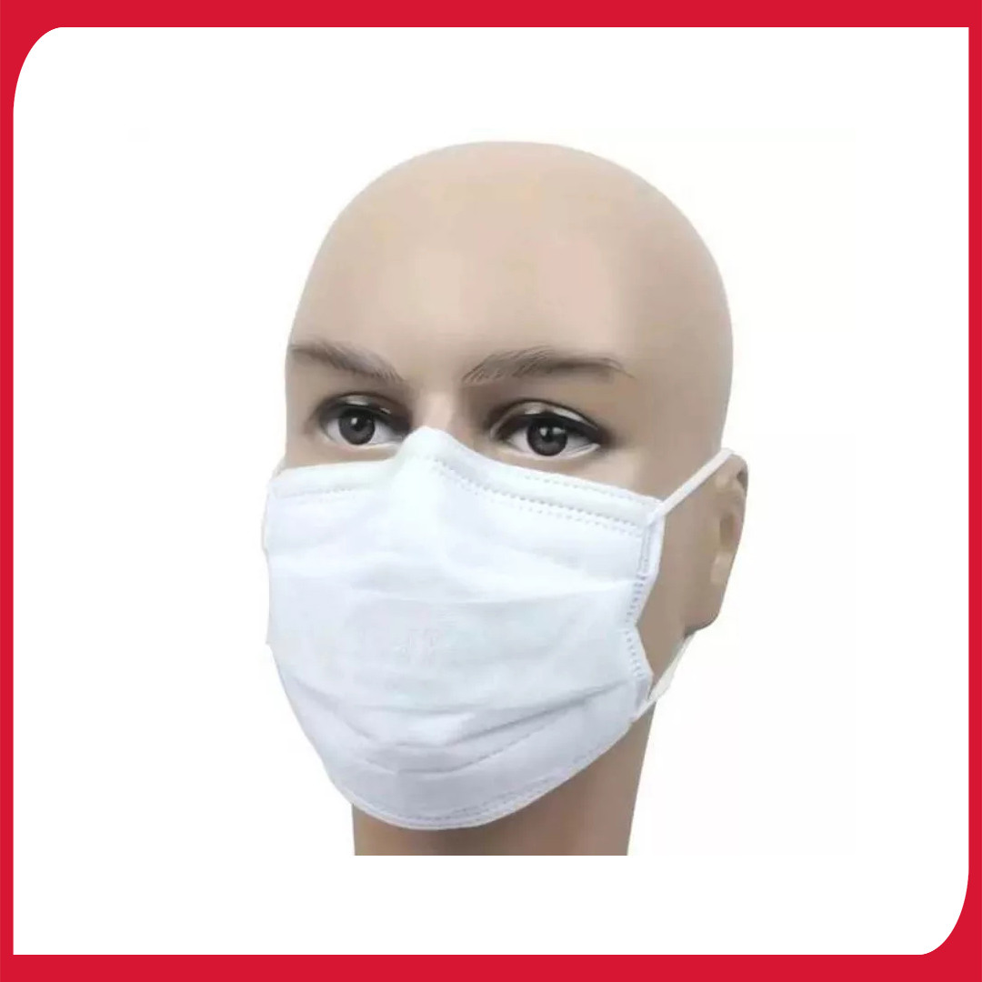 Защитная маска, белая (трёхслойная) - фото 1 - id-p121280054