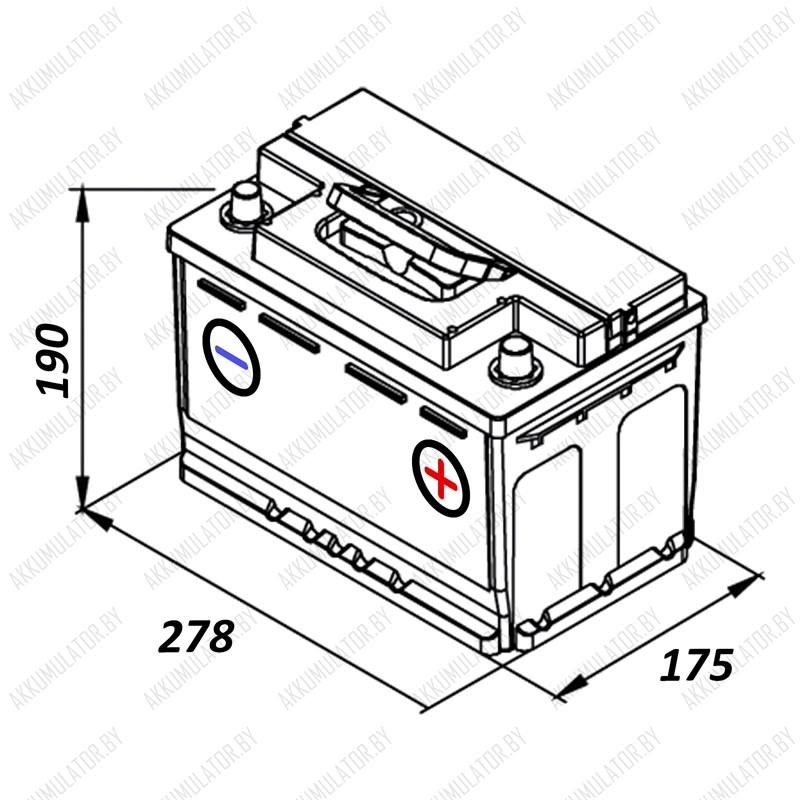 Аккумулятор AKOM Classic 6CT-70 / 70Ah / 680А - фото 2 - id-p121280760