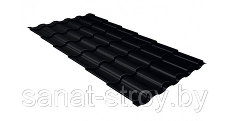 Металлочерепица Kredo Grand Line 0,5 Rooftop Matte  RAL 9005 черный, фото 2