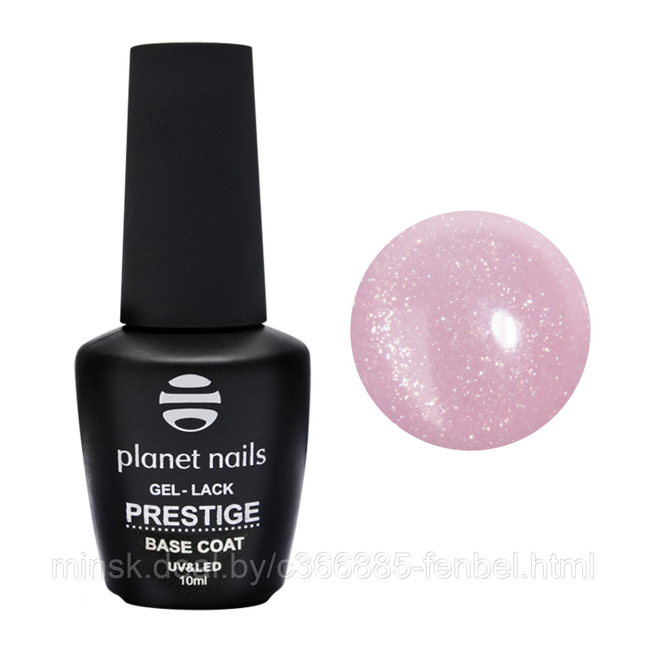 "Planet Nails" Гель-лак, "PRESTIGE" - BASE SHIMMER ROUGE, 10мл.