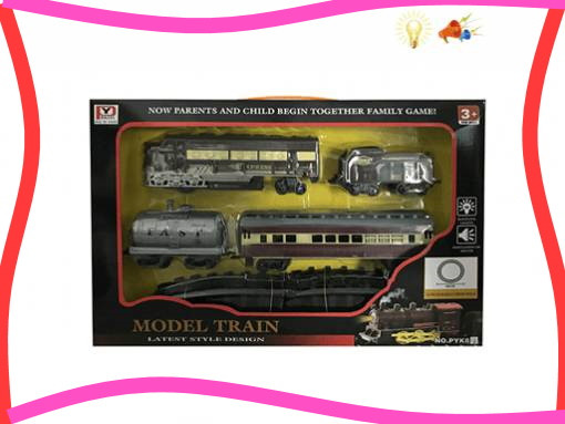 PYK82 Железная дорога, детский поезд Model Train, свет, звук, дым