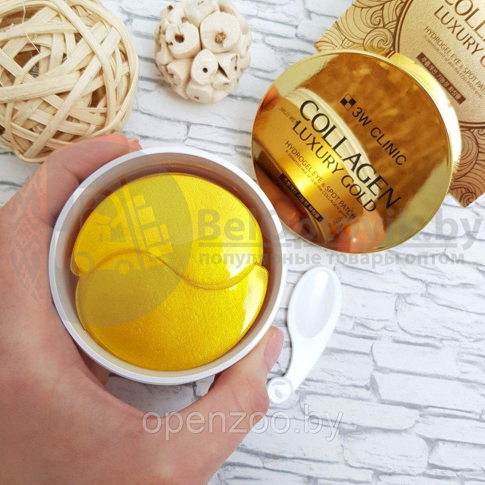 Гидрогелевые патчи для глаз с коллагеном и коллоидным золотом 3W Clinic Collagen Luxury Gold Hydrogel Eye - фото 7 - id-p121306546