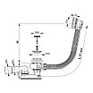 Сифон для ванны автомат Alcaplast A55K, 57 cм, фото 2