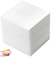 Бумажный блок для записей 9х9х9 см., белый