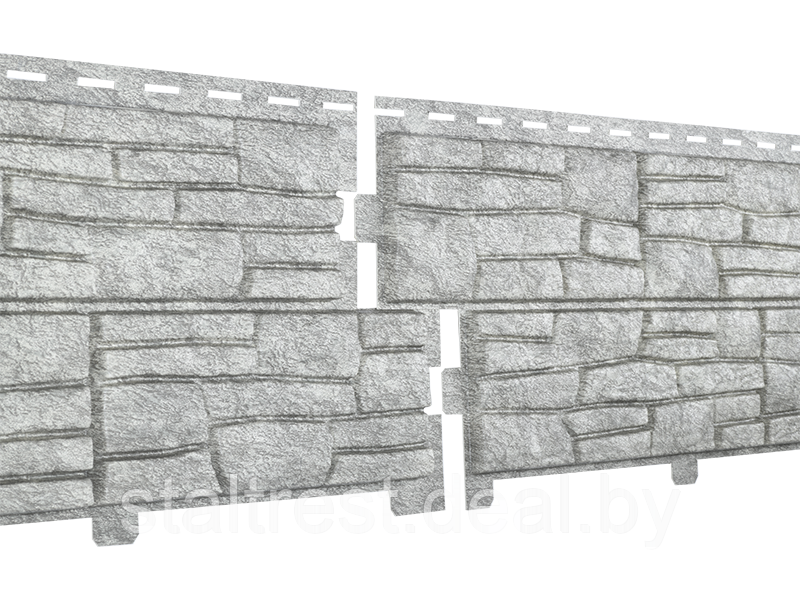 Фасадная панель Ю-Пласт Стоун Хаус Сланец Светло-серый