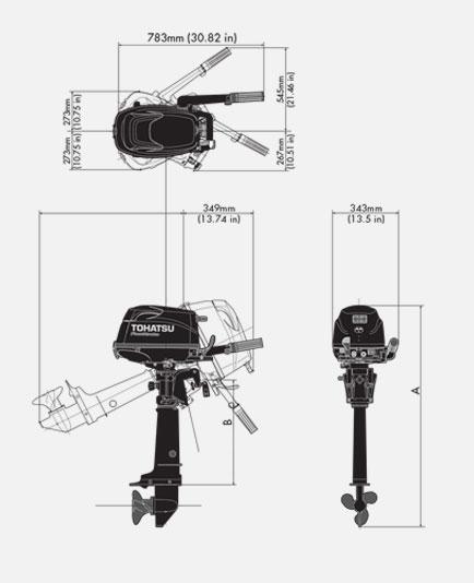 Лодочный мотор Tohatsu M 5 BD S (два топливных бака) - фото 2 - id-p50748629