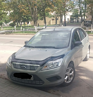 Дефлектор капота Ford Focus (2008-) после рестайлинга, длинный [FR06] VT52