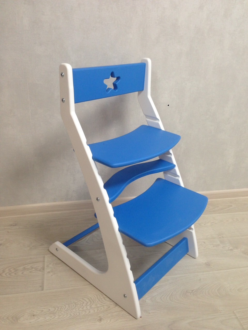 Регулируемый десткий стул "Ростик/Rostik" (бело-голубой) - фото 2 - id-p121331787