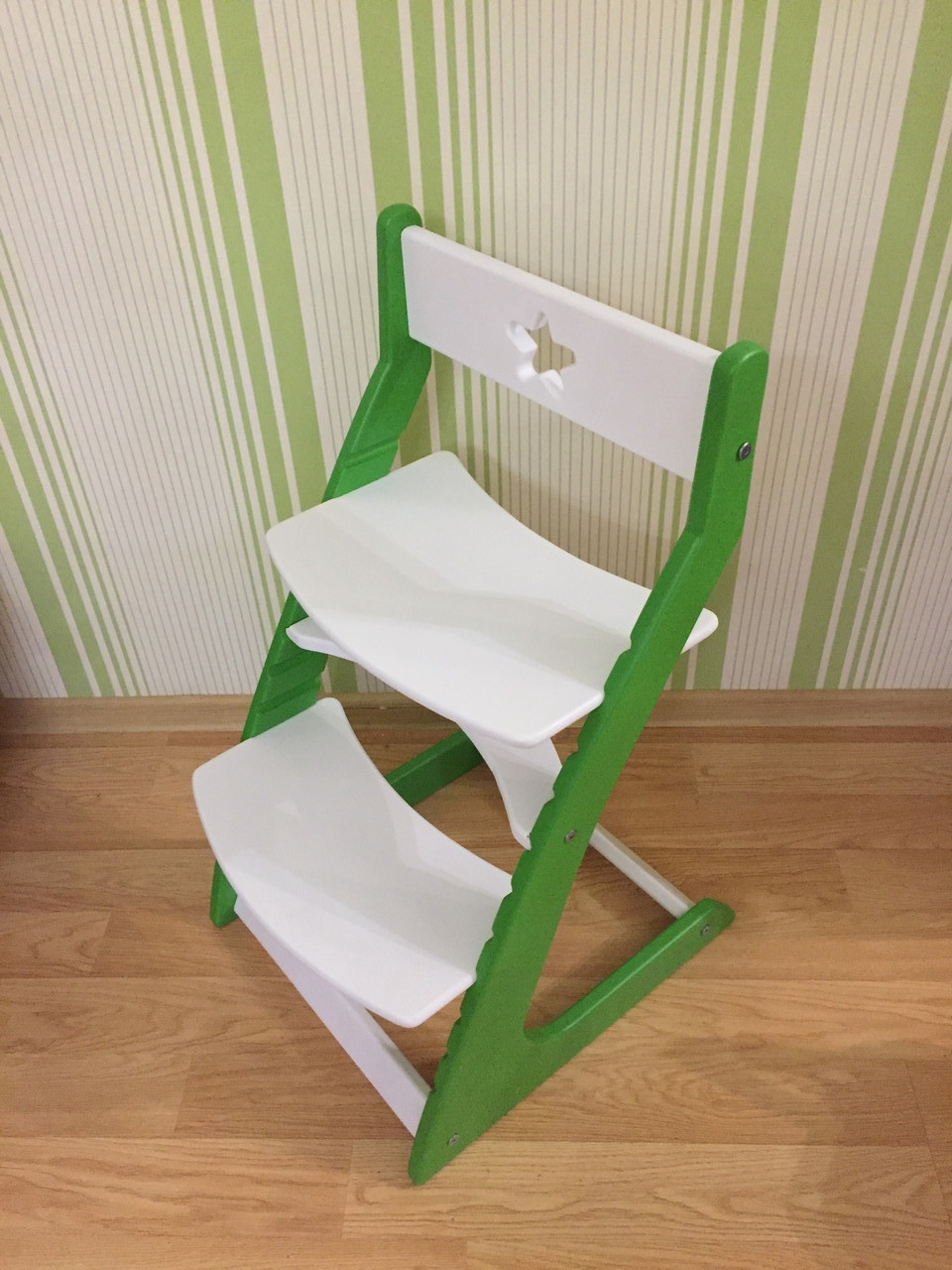 Регулируемый десткий стул "Ростик/Rostik" (бело-зелёный) - фото 5 - id-p121331794