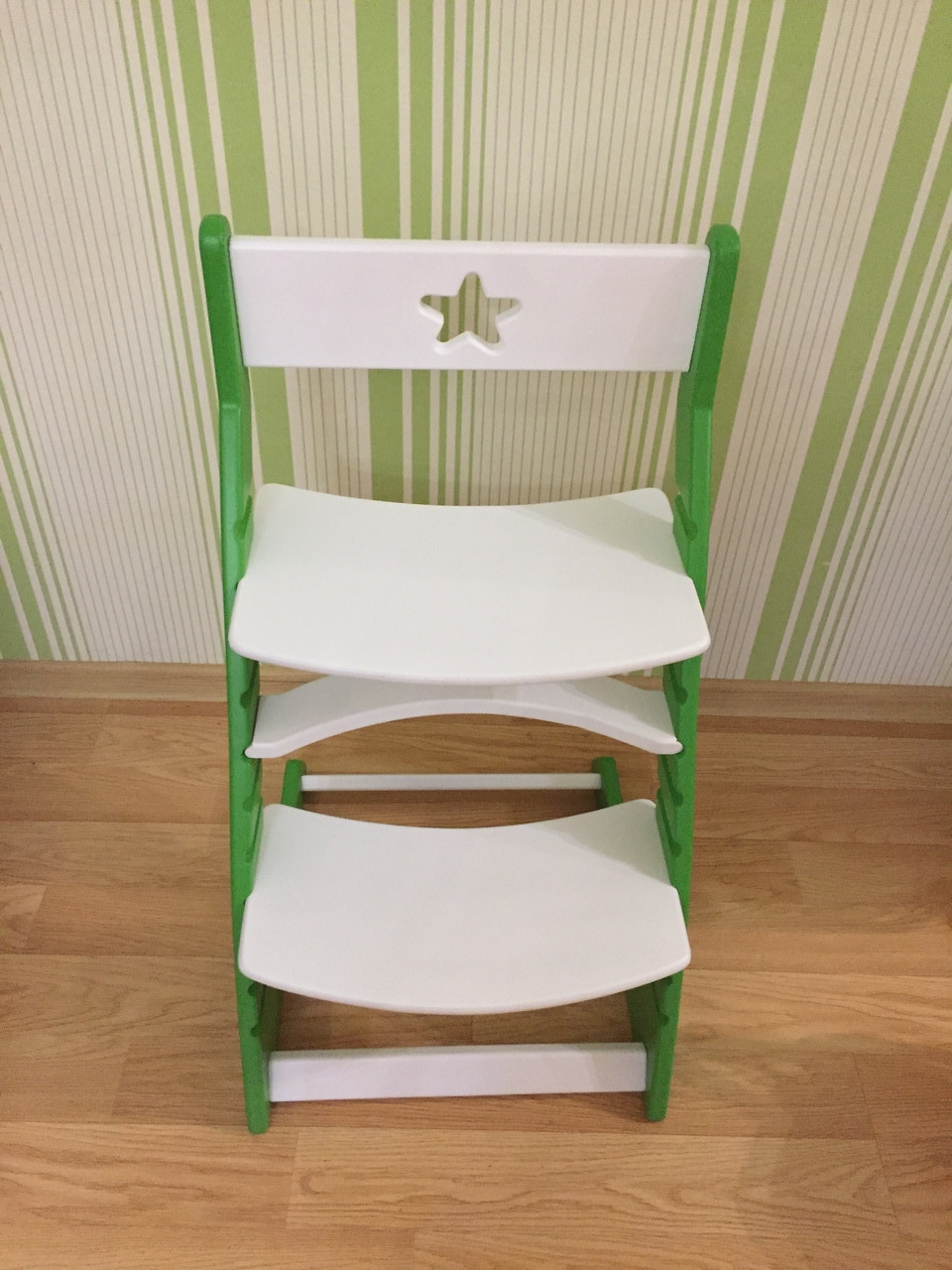 Регулируемый десткий стул "Ростик/Rostik" (бело-зелёный) - фото 3 - id-p121331794