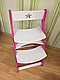 Регулируемый десткий стул "Ростик/Rostik" (бело-розовый), фото 6