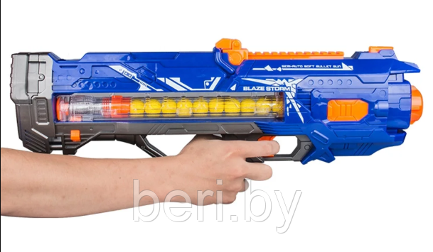 ZC7073 Детский пистолет, бластер с мягкими пулями шариками BlazeStorm, автомат - фото 3 - id-p121355522