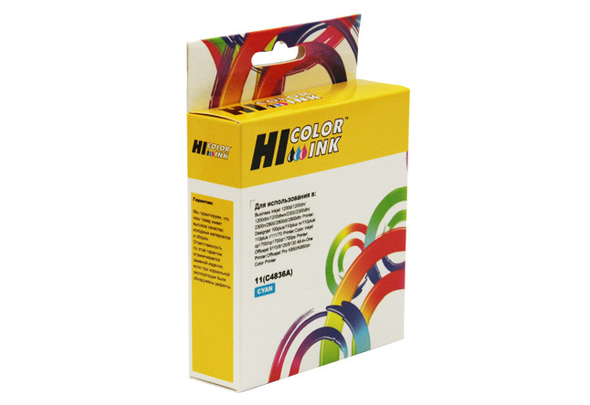 Картридж 11/ C4836AE (для HP Business InkJet 1100/ 2200/ DesignJet 820/ OfficeJet 9110) Hi-Black, голубой