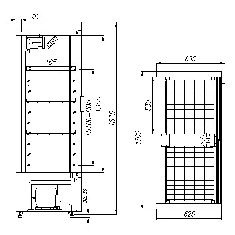 Шкаф холодильный Полюс ШХ-0,8 INOX - фото 2 - id-p121355681