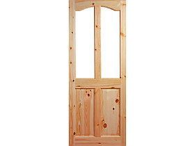 Дверь деревянная филенчатая с остеклением №2, РОССИЯ. Ширина, мм: 770