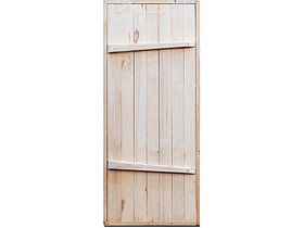 Дверь банная на клиньях, Осина, АВ (ДБ ос. 2с 18х8у), РОССИЯ. Ширина, мм: 600