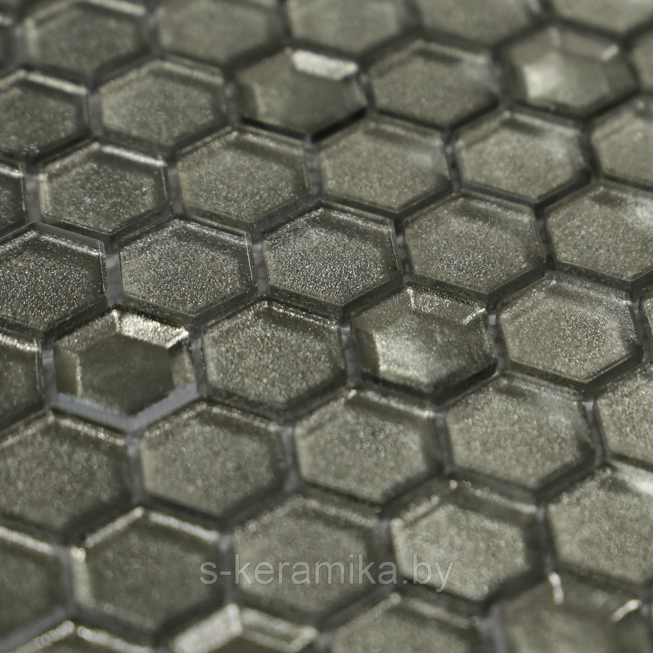 Стеклянная Мозаика Alchimia Argento grani hexagon 300*300*6mm - фото 1 - id-p94507907