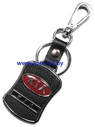 Брелок автомобильный кожаный + металл KIA MOTORS